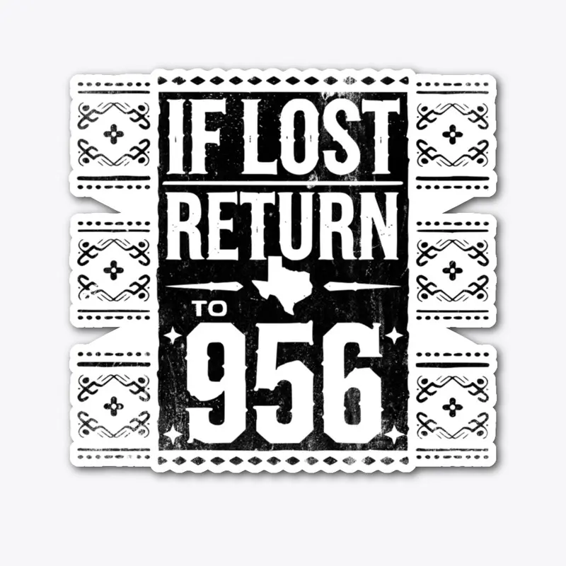 If Lost Return to 956 (Front and Back)